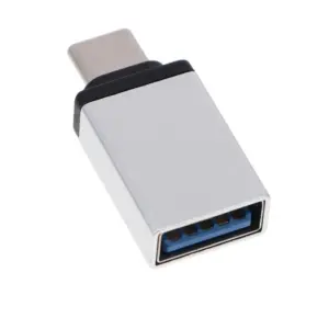 Adaptador USB 3.0 Hembra a Tipo C USB 3.1 Macho OTG PLATA