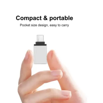 Adaptador USB 3.0 Hembra a Tipo C USB 3.1 Macho OTG PLATA - Imagen 4