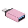 Adaptador USB 3.0 Hembra a Tipo C USB 3.1 Macho OTG ROSA