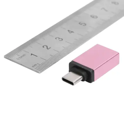 Adaptador USB 3.0 Hembra a Tipo C USB 3.1 Macho OTG ROSA - Imagen 6