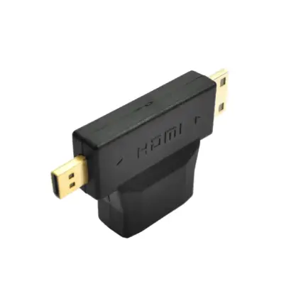 Conector Adaptador Convertidor 3 en 1 HDMI v1.4 hembra a mini y micro HDMI macho - Imagen 2