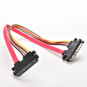Cable de extensión DATOS Y ALIMENTACION SATA III 3.0 7+15 de 22 pines SATA macho a hembra 30Cm