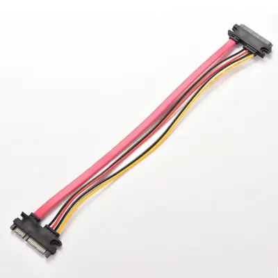 Cable de extensión DATOS Y ALIMENTACION SATA III 3.0 7+15 de 22 pines SATA macho a hembra 30Cm - Imagen 2