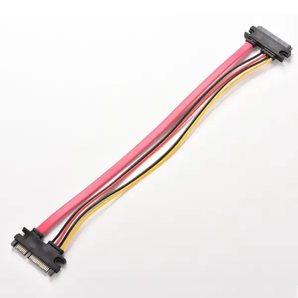 Cable de extensión DATOS Y ALIMENTACION SATA III 3.0 7+15 de 22 pines SATA macho a hembra 30Cm - Imagen 2