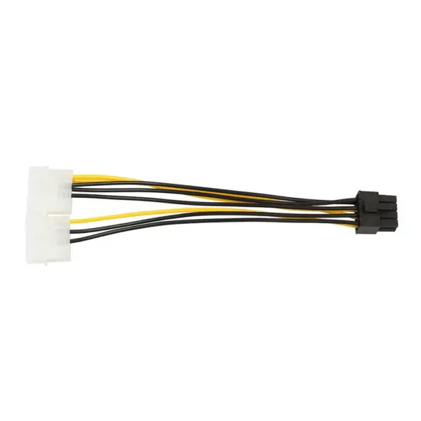 Cable de Alimentacion Tarjeta Gráfica 8 Pines (6+2) PCI Express PCIe a Doble Molex 18cm - Imagen 2