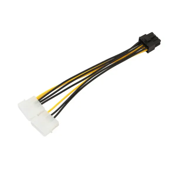 Cable de Alimentacion Tarjeta Gráfica 8 Pines (6+2) PCI Express PCIe a Doble Molex 18cm - Imagen 3