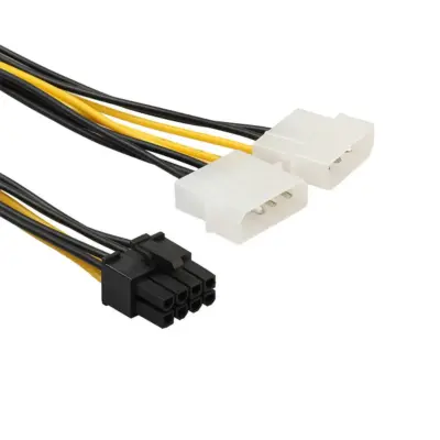 Cable de Alimentacion Tarjeta Gráfica 8 Pines (6+2) PCI Express PCIe a Doble Molex 18cm - Imagen 4
