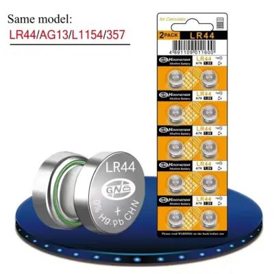 10x Pilas BOTON LR44 AG13 GP76A L1154 A76 V13GA - Imagen 2