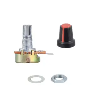 Potenciómetro B100k Lineal + Embellecedor Rojo