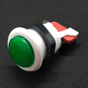 Pulsador arcade verde  33mm exterior 24mm interior recreativa bartop REF2040