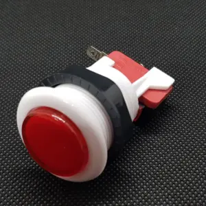 Pulsador arcade rojo 33mm exterior 24mm interior recreativa bartop REF2041