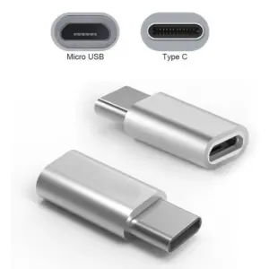 ADAPTADOR CABLE MICRO USB A TIPO C PLATA REF2054