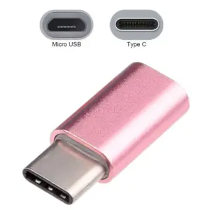 ADAPTADOR CABLE MICRO USB A TIPO C ROSA REF2056