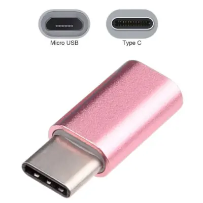 ADAPTADOR CABLE MICRO USB A TIPO C ROSA REF2056