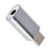 ADAPTADOR USB-C TIPO C 3.1 A JACK HEMBRA 3.5MM HUAWEI XIAOMI COLOR PLATA REF2057 - Imagen 2