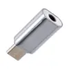 ADAPTADOR USB-C TIPO C 3.1 A JACK HEMBRA 3.5MM HUAWEI XIAOMI COLOR PLATA REF2057 - Imagen 4