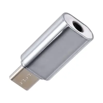 ADAPTADOR USB-C TIPO C 3.1 A JACK HEMBRA 3.5MM HUAWEI XIAOMI COLOR PLATA REF2057 - Imagen 4