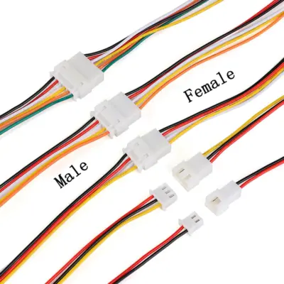 2x Pareja Cable conector XH 2.54mm macho y hembra 3 pin carga de batería JST 20CM 1007-26 AWG REF2068