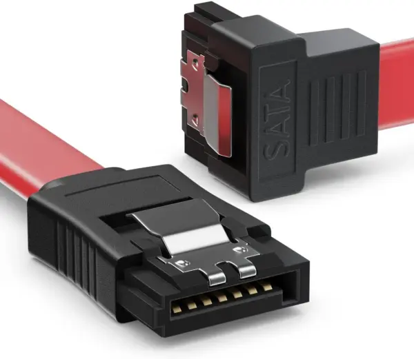Cable de datos HDD SATA 3.0 6 Gbp/s ACODADO 90º 40 cm ROJO REF2075 - Imagen 2