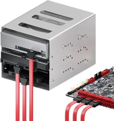 Cable de datos HDD SATA 3.0 6 Gbp/s ACODADO 90º 40 cm ROJO REF2075 - Imagen 4