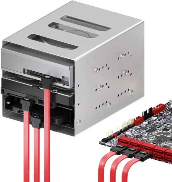 Cable de datos HDD SATA 3.0 6 Gbp/s ACODADO 90º 40 cm ROJO REF2075 - Imagen 4