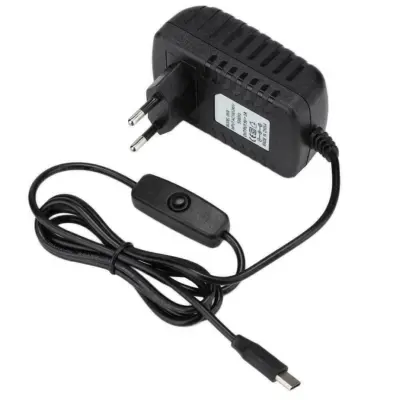 Cargador transformador 5V 3000mA USB tipo C con Interruptor para Raspberry Pi 4 Model B