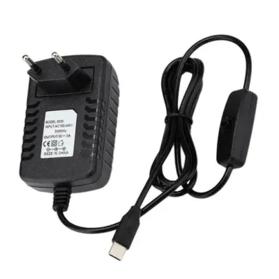 Cargador transformador 5V 3000mA USB tipo C con Interruptor para Raspberry Pi 4 Model B - Imagen 3