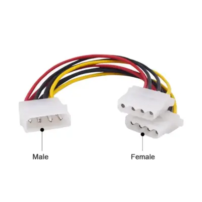 CABLE DUPLICADOR ALIMENTACION IDE A 2 IDE 4 PIN 1 MACHO 2 HEMBRAS REF2116 - Imagen 4