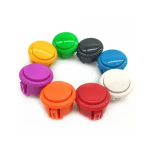 PULSADOR ARCADE PUSHBUTTON BARTOP RASPBERRY STICK rosa