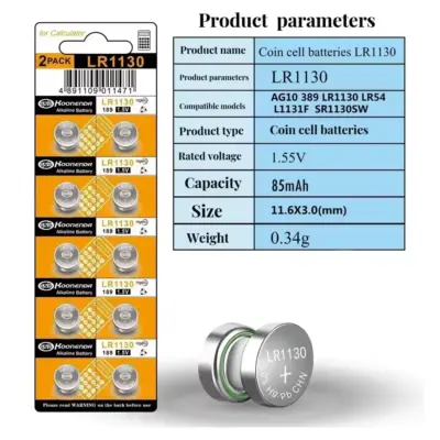10x Pilas BOTON AG10 LR54 LR1130 SR1130SW - Imagen 3