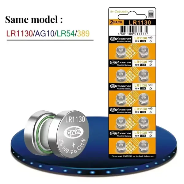 10x Pilas BOTON AG10 LR54 LR1130 SR1130SW - Imagen 4