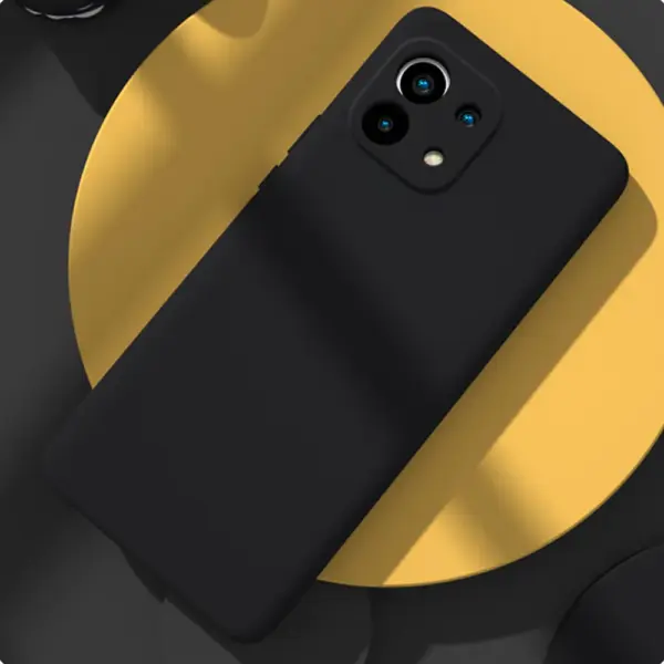 Funda Carcasa Silicona Gel TPU Lisa Para Xiaomi Mi 11 5G 6.81" Negro