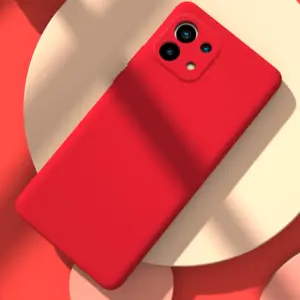 Funda Carcasa Silicona Gel TPU Lisa Para Xiaomi Mi 11 5G 6.81″ Rojo