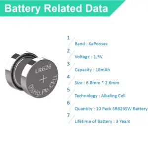 10x Pilas BOTON AG4 LR626 377 SR626 377A 1.55V