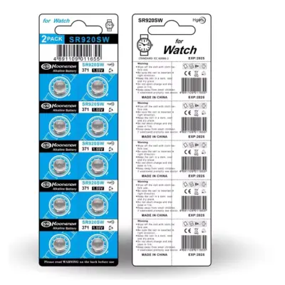 10x Pilas BOTON AG6 LR920 371 SR920 1.55V - Imagen 3