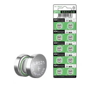 10x Pilas BOTON AG0 LR521 379 SR521 1.55V