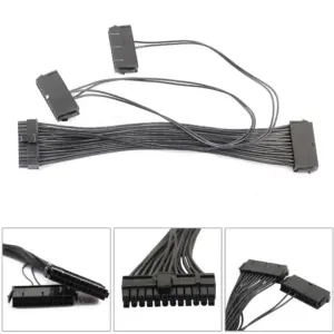 Cable alimentacion 24 pin (20+4) macho a 3x 24 pin hembra mineria REF2236