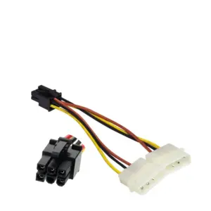 CABLE ALIMENTACIÓN TARJETA GRAFICA PCI EXPRESS 6 PINES HEMBRA A 2X MOLEX LP4 REF2253