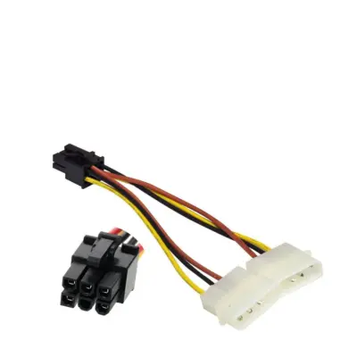 CABLE ALIMENTACIÓN TARJETA GRAFICA PCI EXPRESS 6 PINES HEMBRA A 2X MOLEX LP4 REF2253
