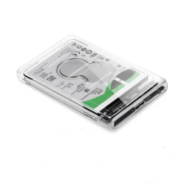 Caja Carcasa de disco duro usb 3.0 SSD HDD SATA 2.5" TRANSPARENTE - Imagen 3