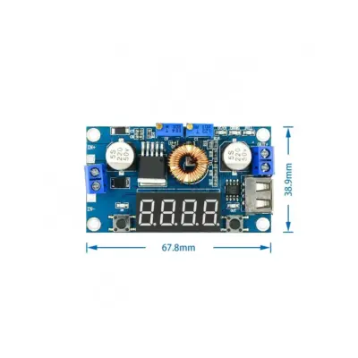 XL4015 Convertidor DC a DC Step-down de 5,5V-36V a 1,25V-32V 5A Digital con Voltímetro, Amperímetro y Salida USB - Imagen 5