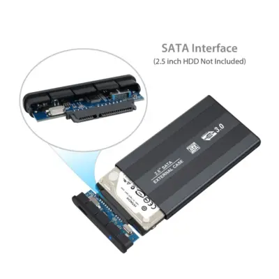 Carcasa para Disco Duro Externo S-ATA 2.5'' USB 3.0 Caja Funda de Cuero SATA HDD - Imagen 3