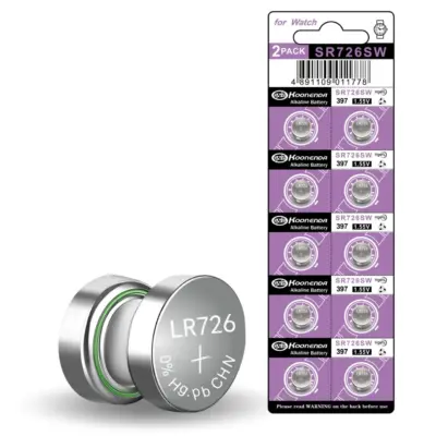 10x Pilas BOTON AG2 LR726 397 SR726 1.55V