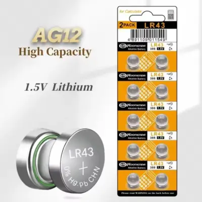 10x pilas boton AG12 / L1142 / LR43/301/386 1.55v - Imagen 4