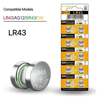 10x pilas boton AG12 / L1142 / LR43/301/386 1.55v - Imagen 5
