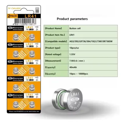 10x pilas boton ag3 lr41 192 1.55v - Imagen 2