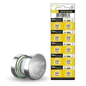 10x pilas boton AG9/ LR936/394/SR936SW/SR45/194 1.55V