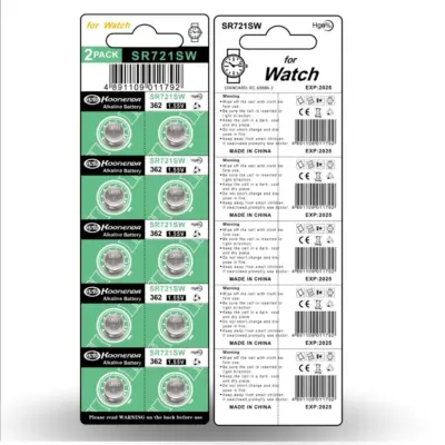 10x pilas boton AG11 362 SR721SW  1.55V - Imagen 3
