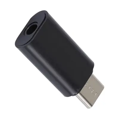 ADAPTADOR USB-C TIPO C 3.1 A JACK HEMBRA 3.5MM HUAWEI XIAOMI COLOR NEGRO ref2296 - Imagen 2