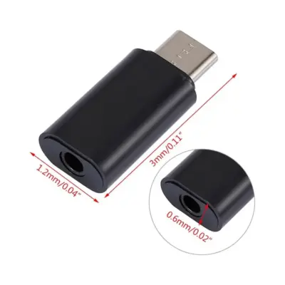 ADAPTADOR USB-C TIPO C 3.1 A JACK HEMBRA 3.5MM HUAWEI XIAOMI COLOR NEGRO ref2296 - Imagen 5